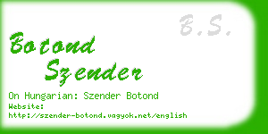 botond szender business card